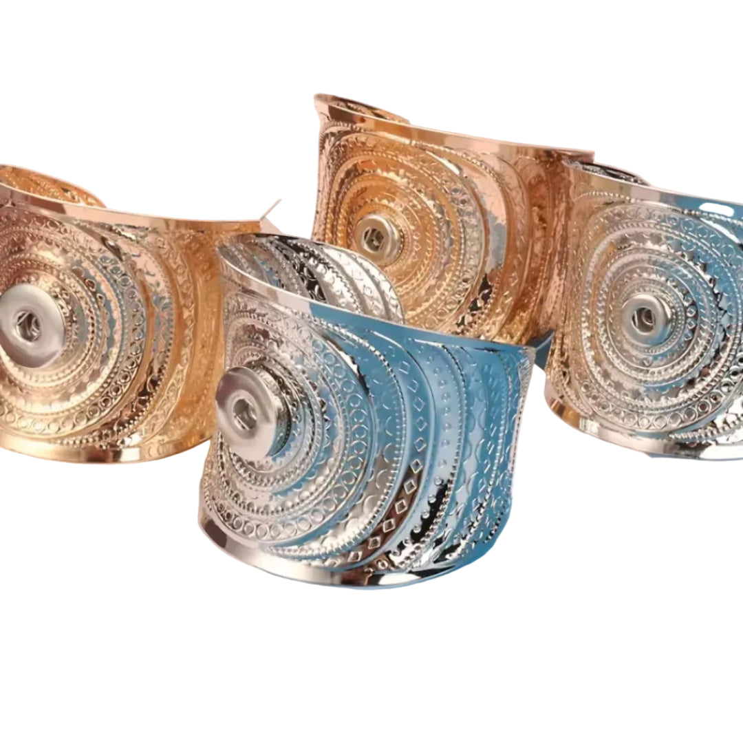 Filagree Metal Snapz Cuff