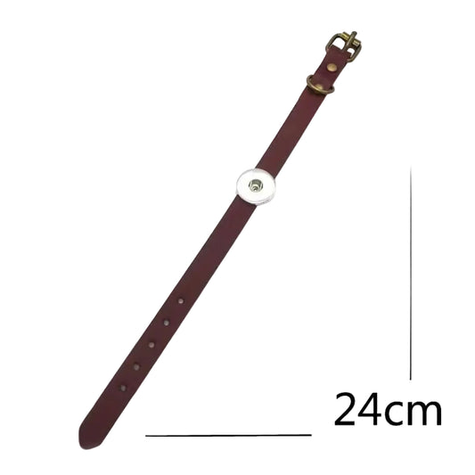 Leather Plain Snapz Bracelet