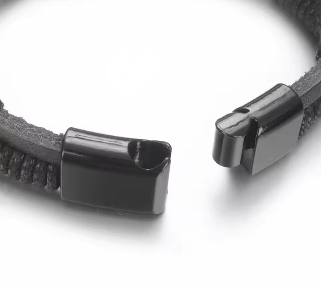 Leather Weave Snapz Bracelet
