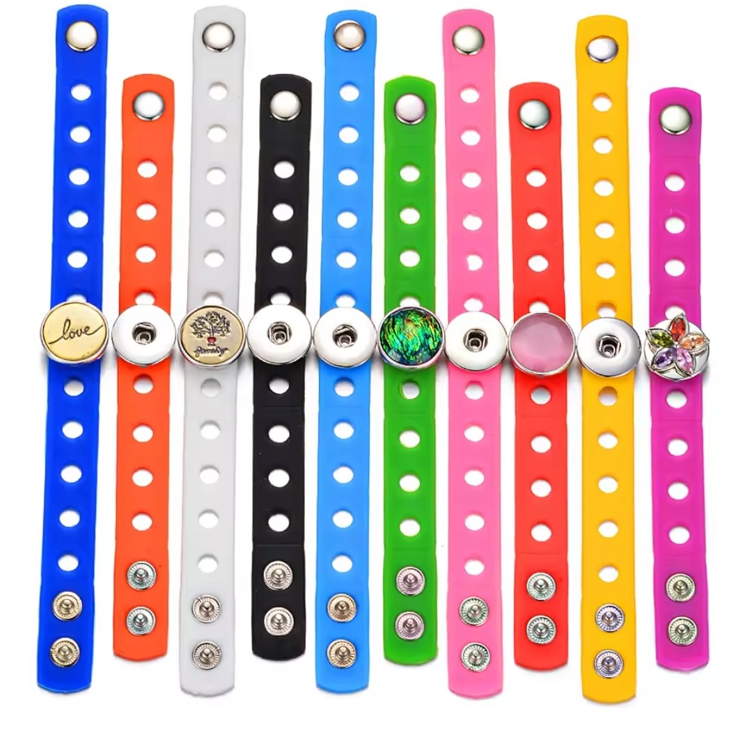 Silicone Colourful Pop Holes Snapz Bracelet