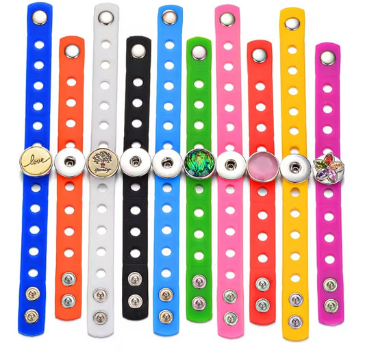 Silicone Colourful Pop Holes Snapz Bracelet