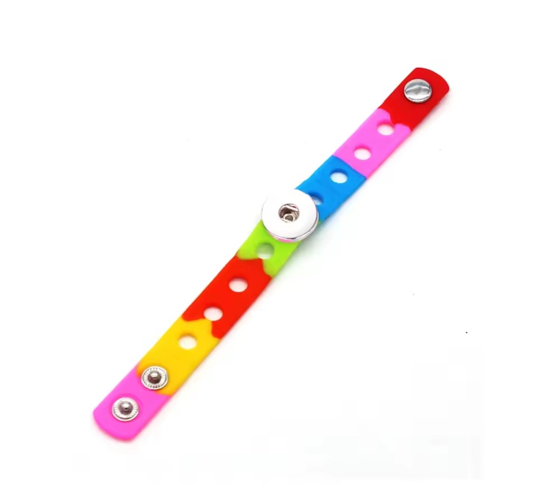 Silicone Colourful Pop Holes Snapz Bracelet