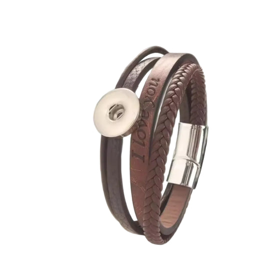 Leather love you Snapz Bracelet